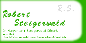 robert steigerwald business card