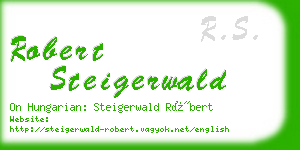 robert steigerwald business card